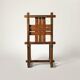 Ensemble de 6 chaises brutalistes uniques en teck et cuir