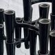 Set of 7 Black Candle Holders Design Koziol Hommage 2005 Germany