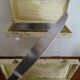 24 Art Deco style stainless steel knives - 12 desserts and 12 cheeses - In boxes