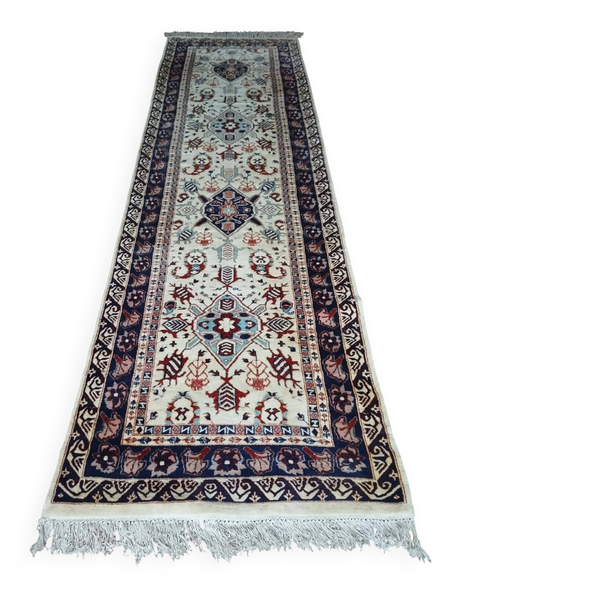 Handmade Pakistani hallway rug 325x94cm