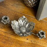 Flower candle holders, lotus ashtray with removable petals, 1960s.