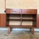 Sideboard vintage storage cabinet walnut veneer bond