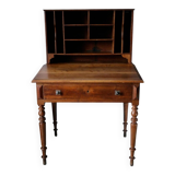 Walnut sloped sorting desk