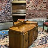 English Art Deco hairdresser in walnut magnifying glass