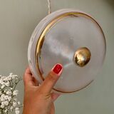 Vintage globe suspension in frosted glass