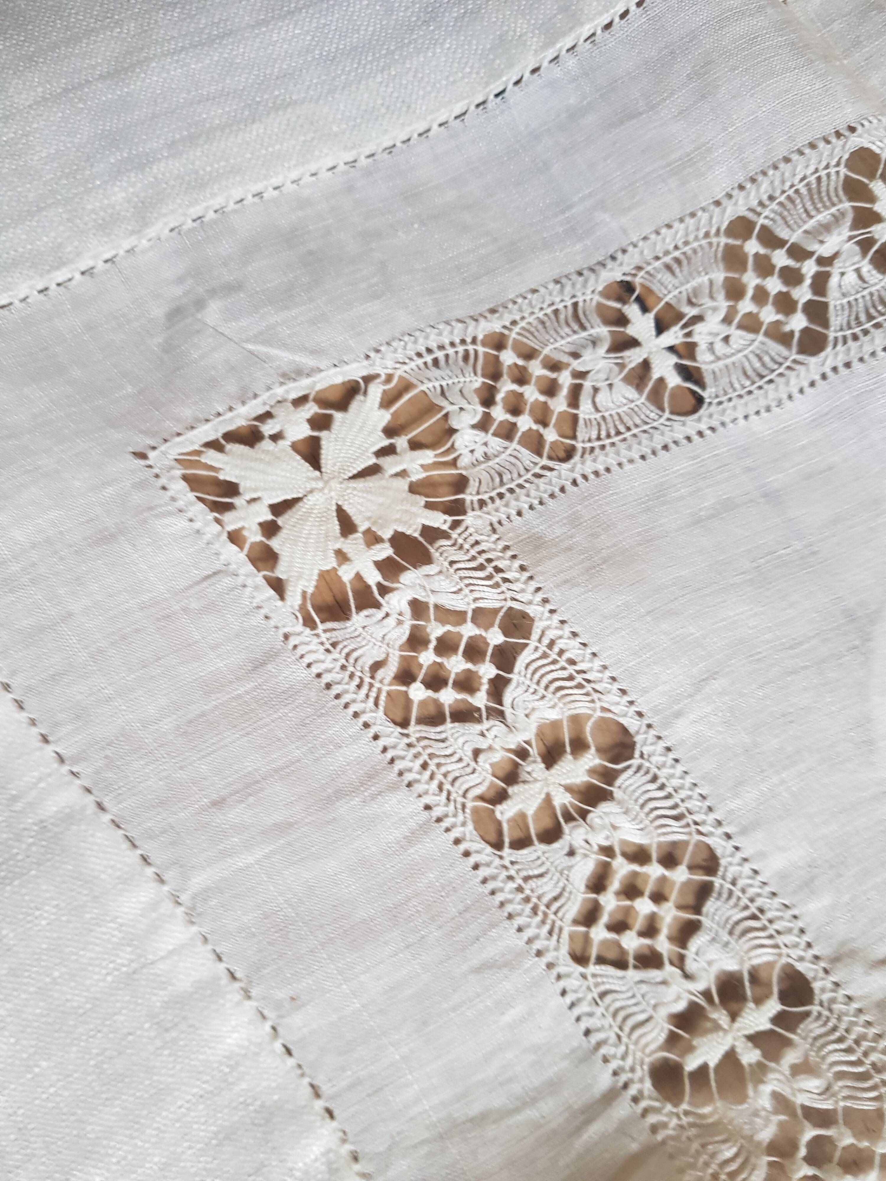 Hand embroidered tablecloth