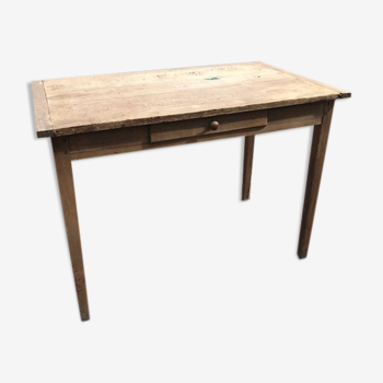 Table de ferme ancienne avec tiroir