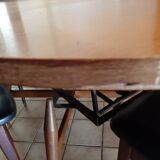 Vintage Scandinavian smorrebrod flip-up coffee table with system