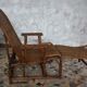 Chair long vintage rattan