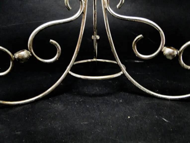 Art nouveau flute vase, silver-plated brass and glass, United Kingdom, early 20th century
