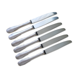 Set of 6 Christinox Christofle table knives shell model