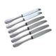 Set of 6 Christinox Christofle table knives shell model