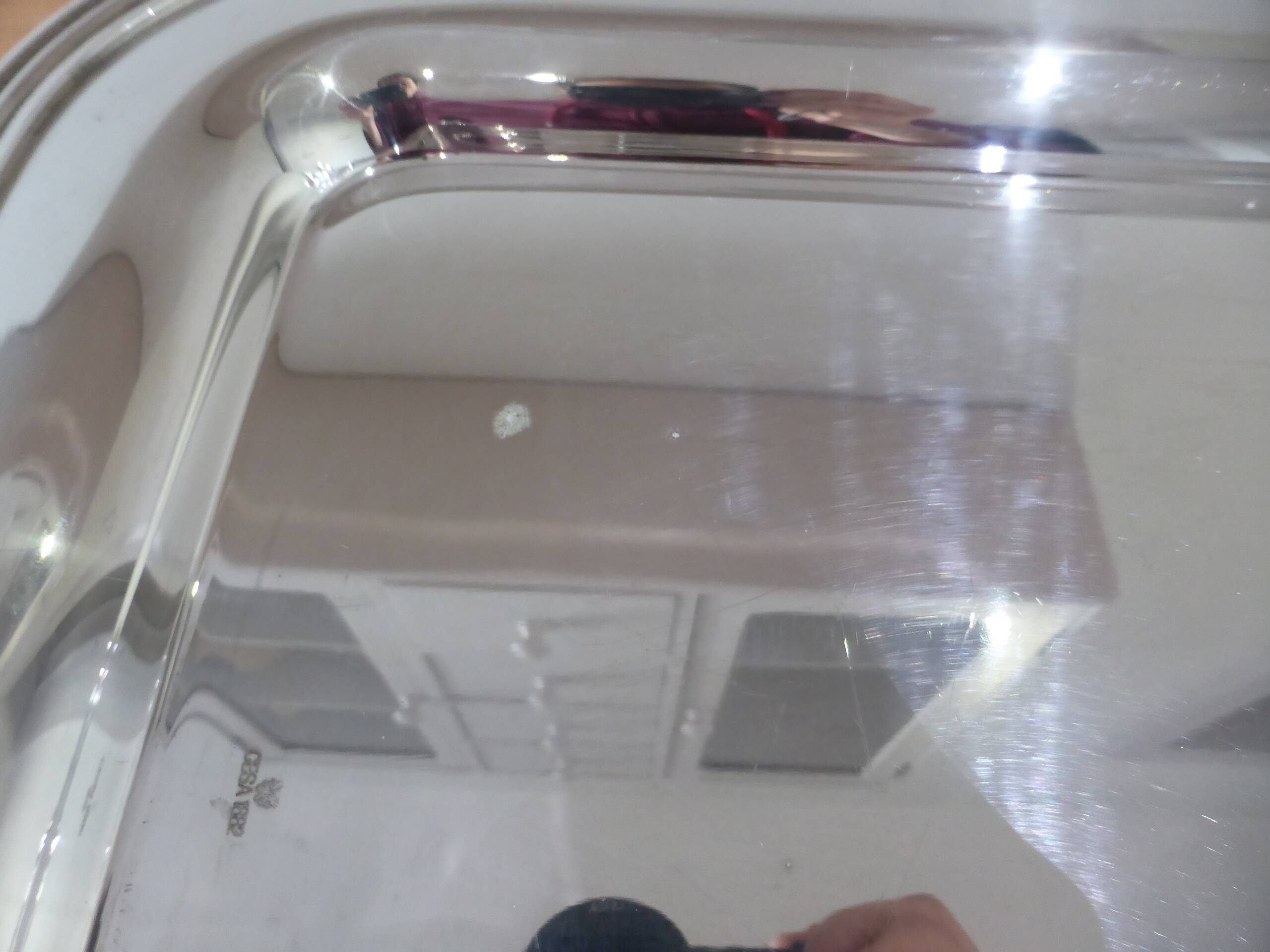 Silver-plated metal tray Cesa 240567