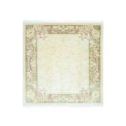 Vintage Turkish Oushak Handmade Wool Cotton Tan Area Rug 235x240