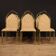 Six chaises italiennes en métal doré
