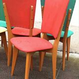 Set of 5 chairs + 1 free. 1960s.