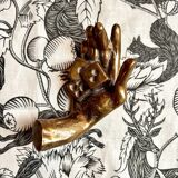 Gilded bronze sculpture by Yves Lohé - dice