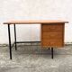 Bureau moderniste vintage en bois et métal