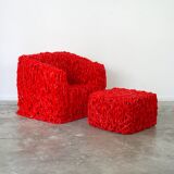 Senzafine armchair and pouf by Gaetano Pesce