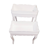 White wooden planters