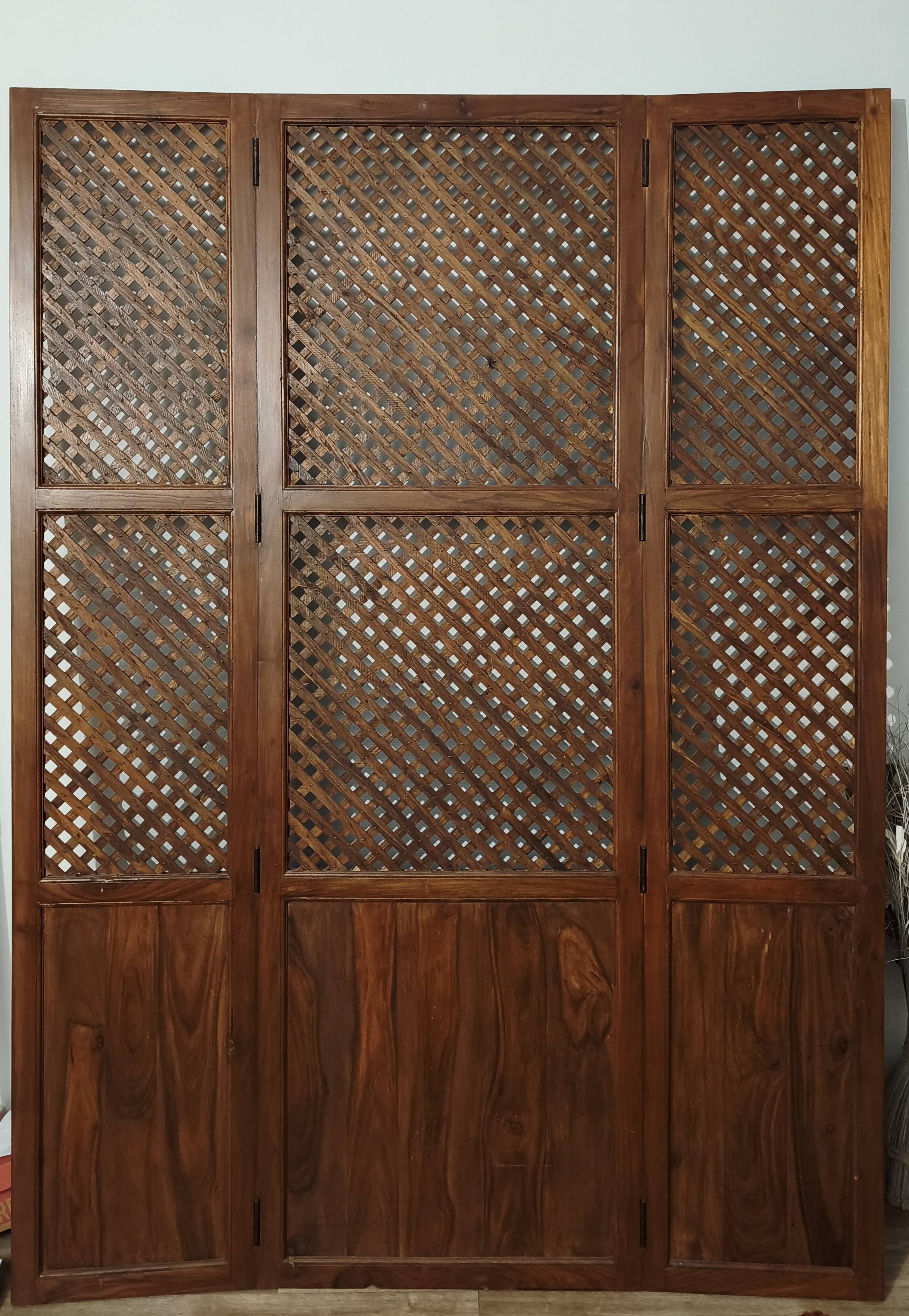 Paravent en bois d'orme de Chine