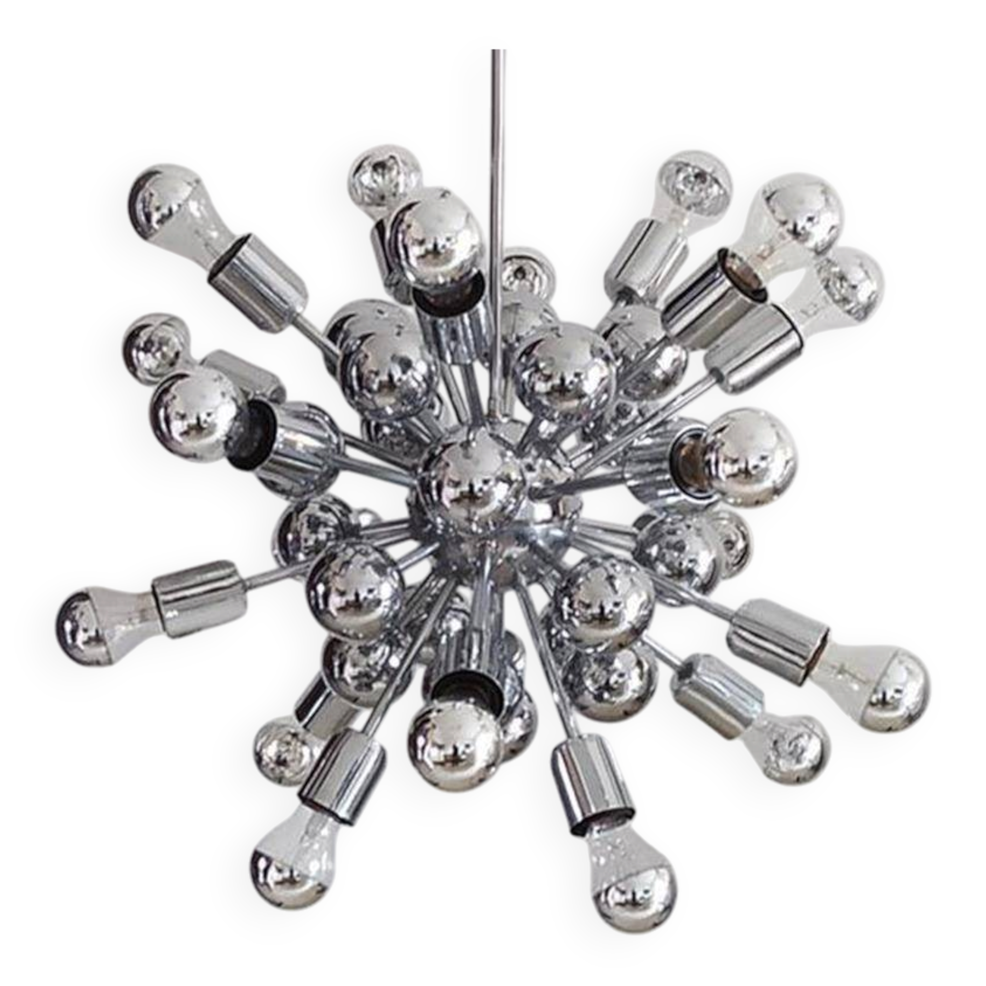1970s Astonishing Chandelier Sputnik by Goffredo Reggiani in Chrome. Made i