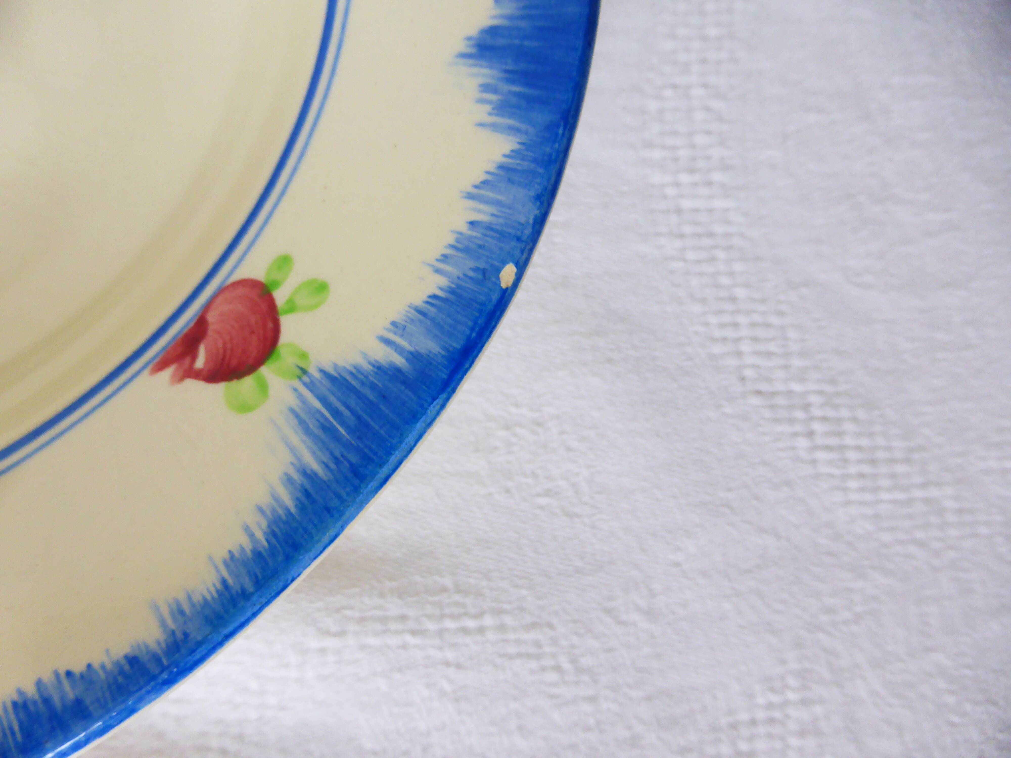 4 vintage Gien soup plates 210754