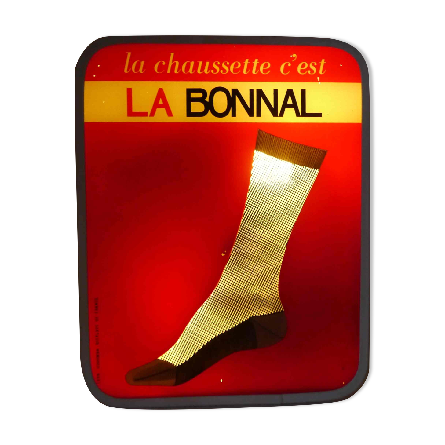 Animated illuminated sign 50's "The sock is La Bonnal"