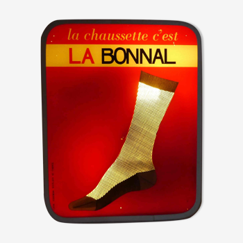 Enseigne lumineuse animée années 50's «La chaussette, c'est La Bonnal »