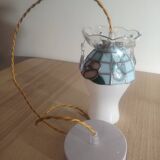 Crowned opaline stained glass and tassels