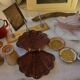 Boite coquillage vintage en osier