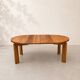 Large extendable table from Maison Regain in solid elm.