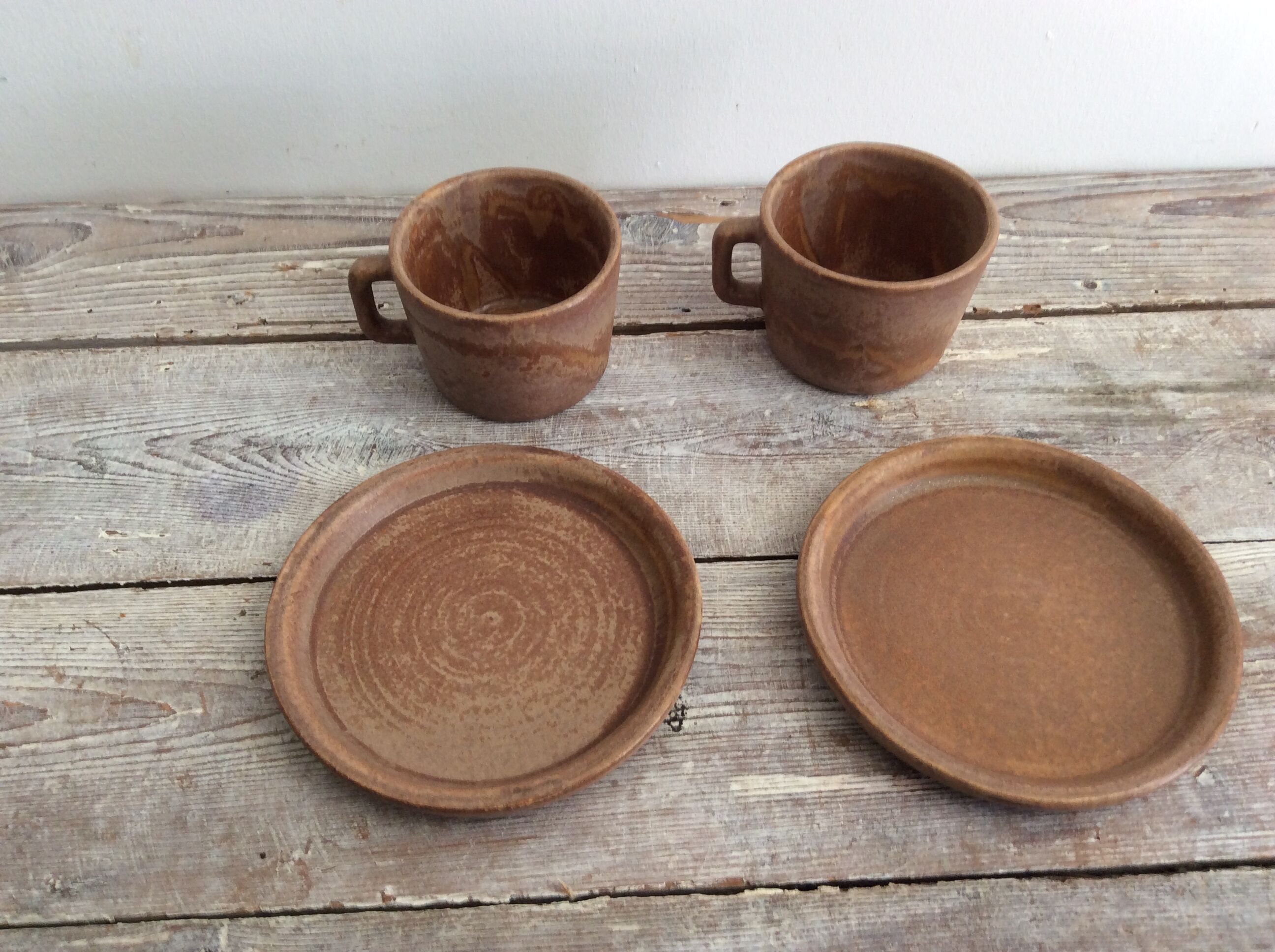Set of 2 sandstone coffee cups