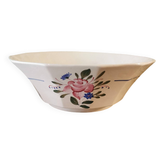 Digoin Sarreguemines pink salad bowl