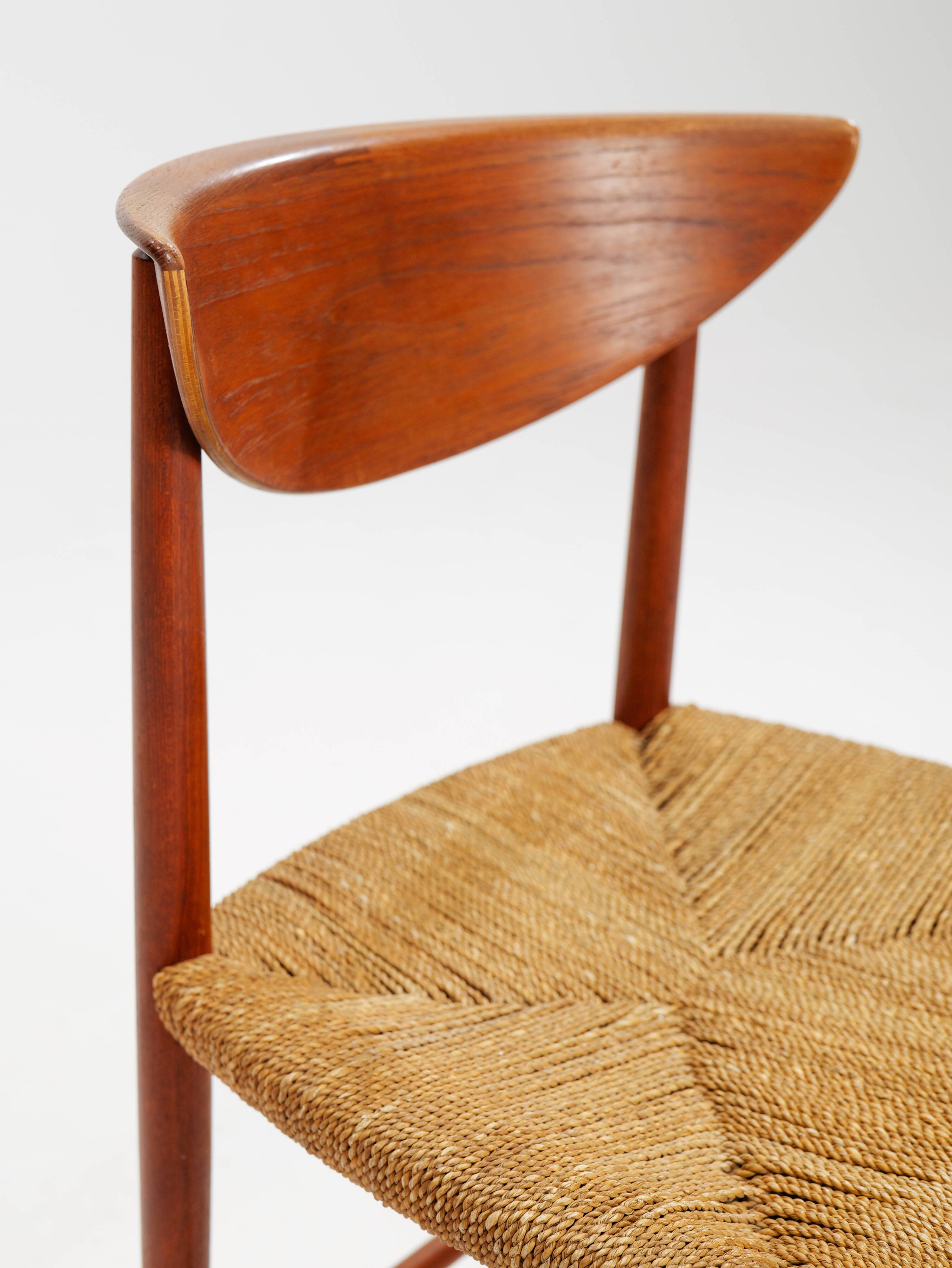 Model 316 dining chairs by Peter White & Orla Moelgard-Nielsen for Søborg Møbelfabrik, 1958, set of 6