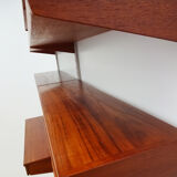Kai Kristiansen Danish mid century compact floating teak wall unit and shelving set