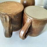 Stoneware service Puisaye – breakfast set - 7 pieces