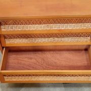 Wooden and rattan chest of drawers from the 50s/60s