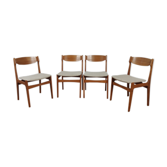 4 Scandinavian teak chairs, Denmark 60s