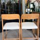 Ancienne paire de chaises Baumann traîneau vintage