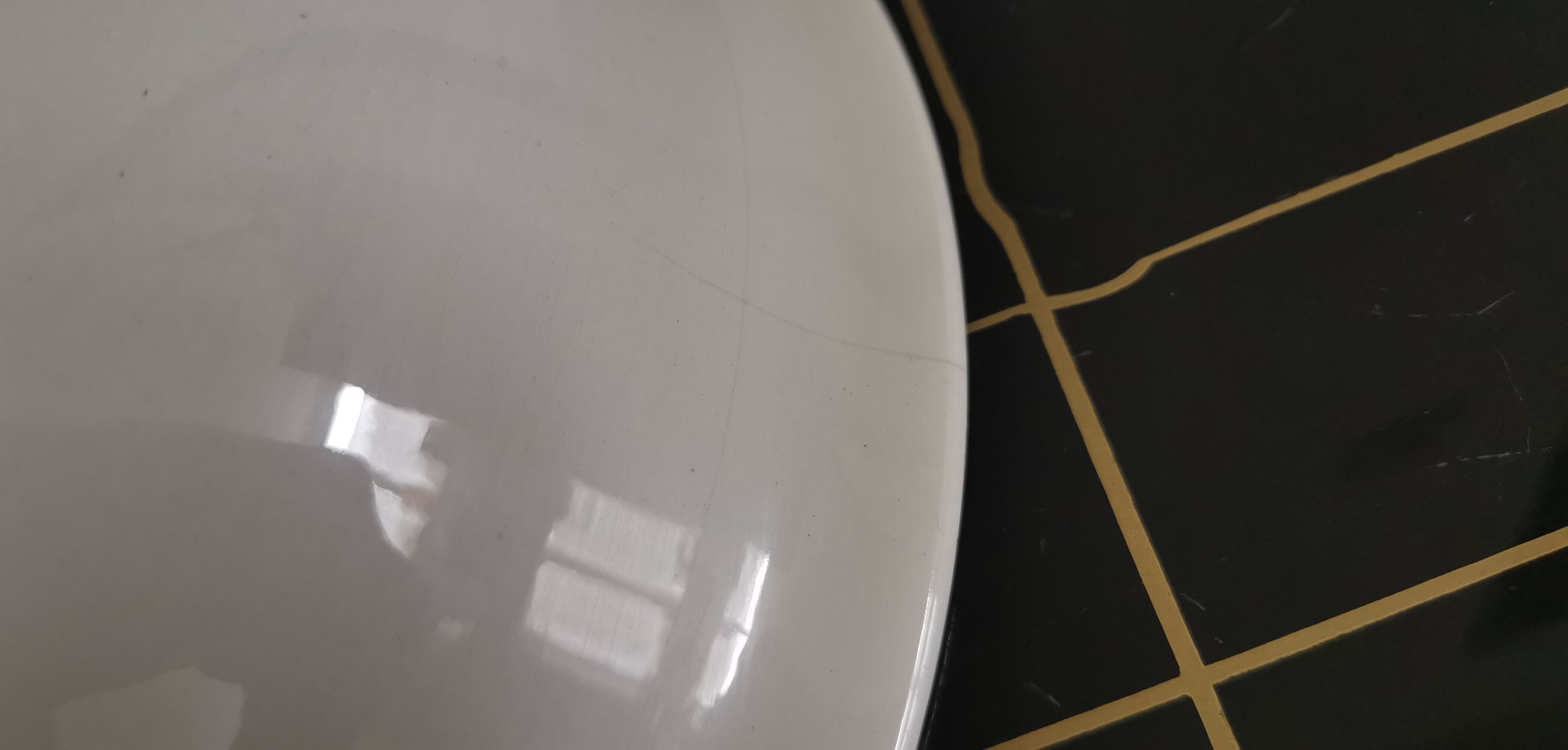 Salad bowl in iron earth Sarreguemines U & C model "Planter"