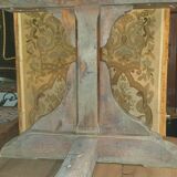 Monastery farmhouse table in walnut, natural patina, vintage style