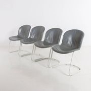 Ensemble de 4 chaises de salle à manger par Gastone Rinaldi pour Thema Italie