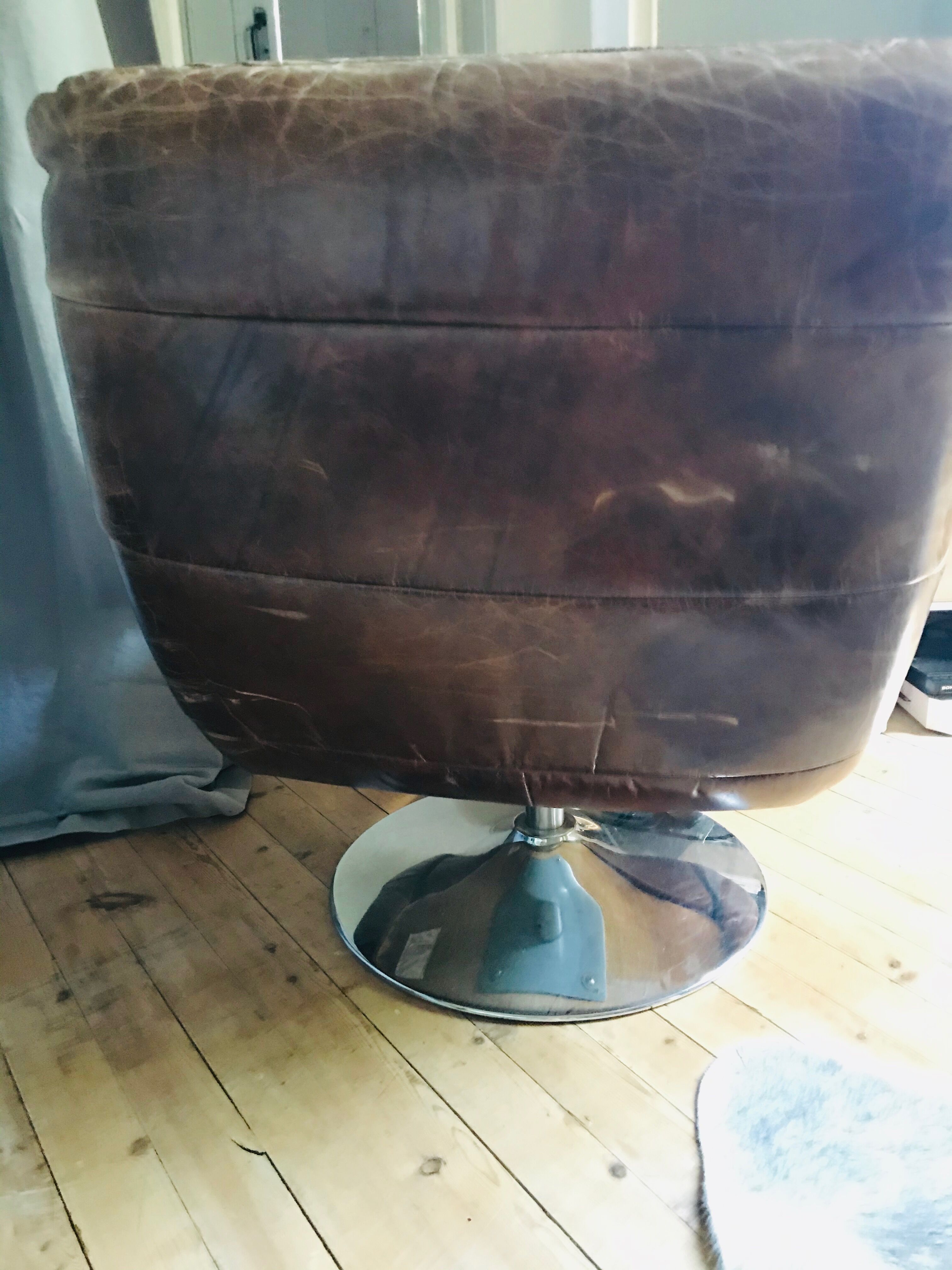 leather armchair 70s