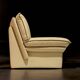 Giuseppe Nicoletti - Pair of “Ambassador” armchairs in cream leather - c 1980