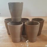 Glazed stoneware glasses