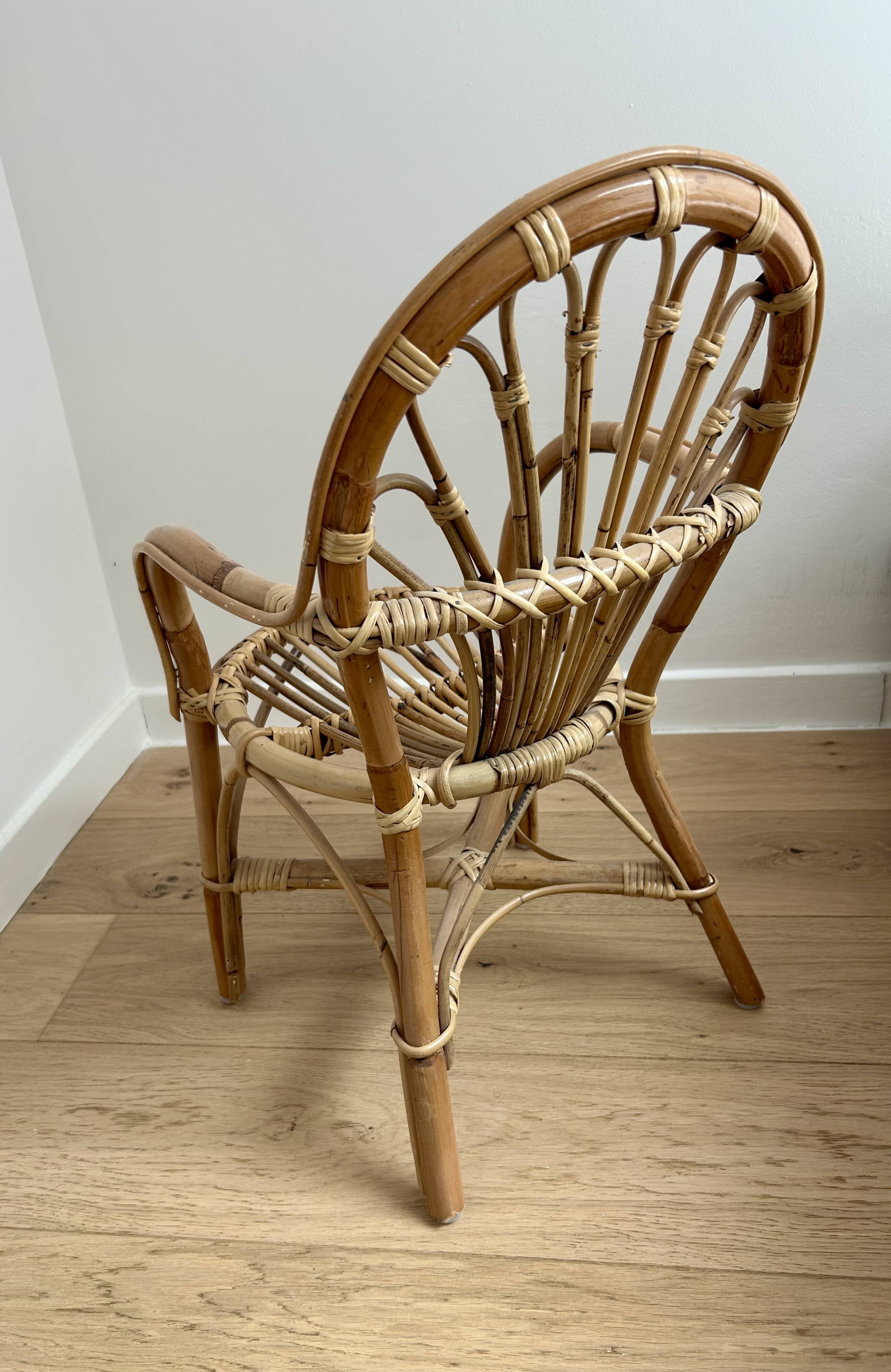 Kid armchair rattan