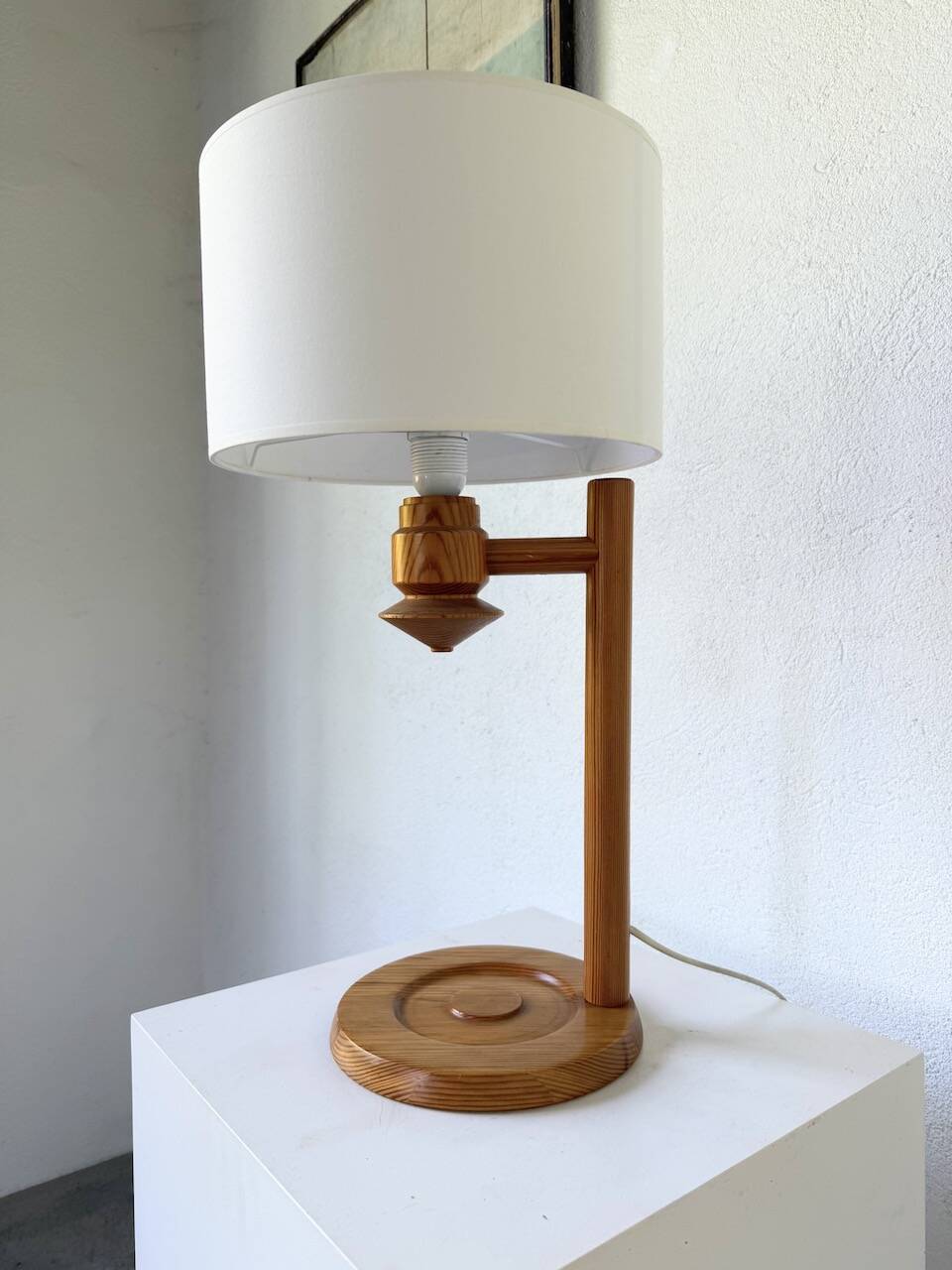 Ikea pine table lamp 1980