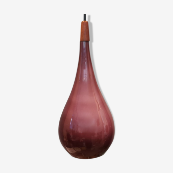 Suspension en verre de couleur aubergine de la verrerie danoise Holmegaard