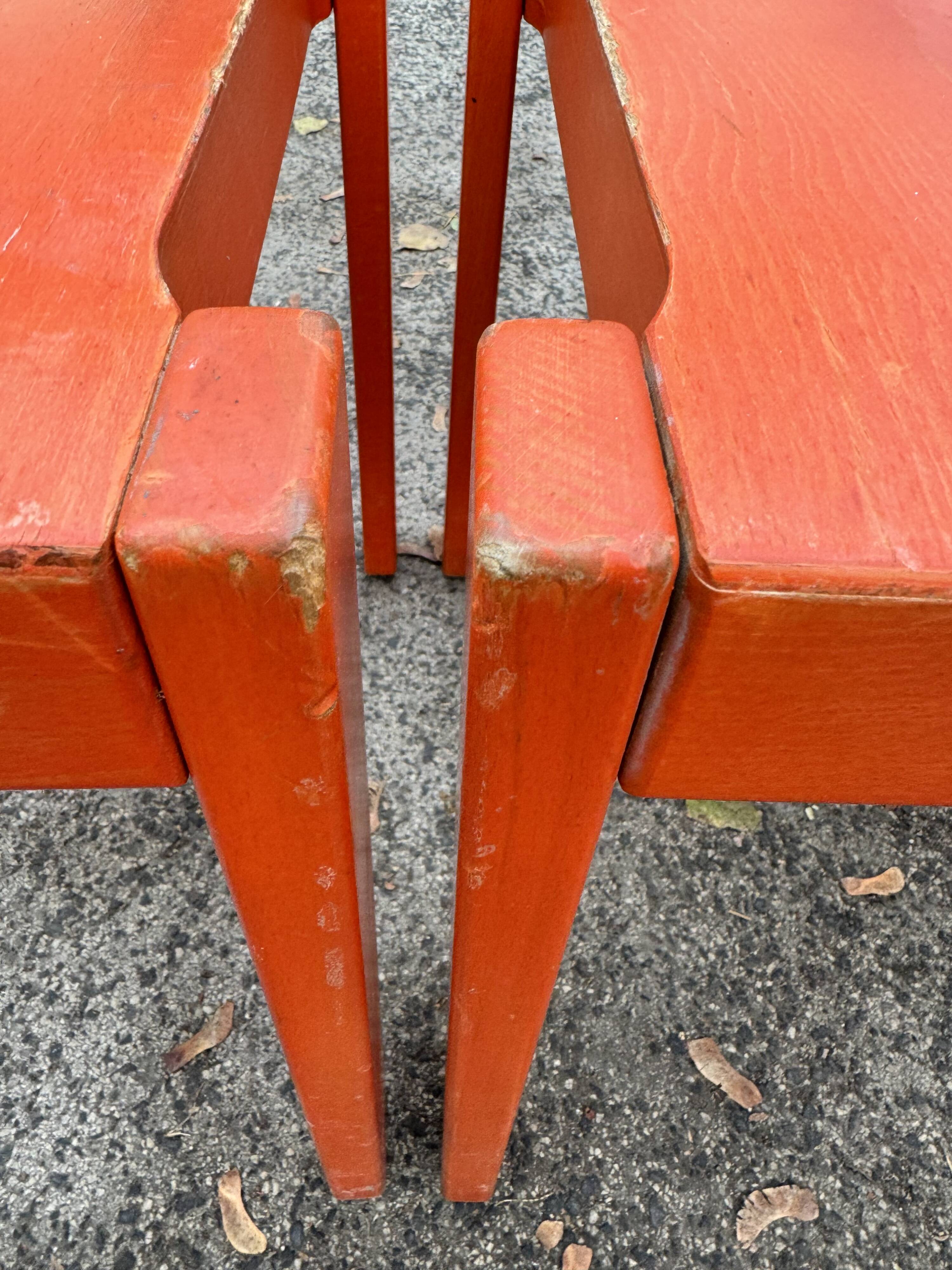 Oak stacking chair, 1970s